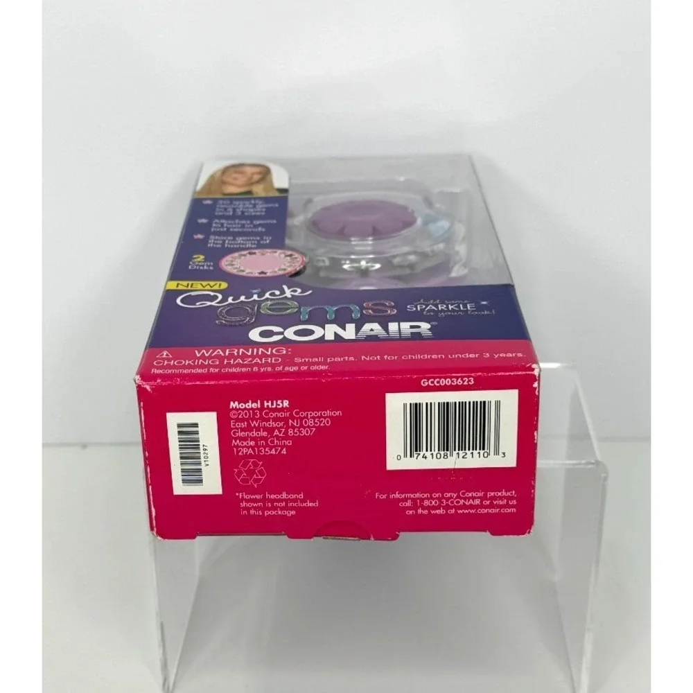 Conair Quick Gems Jewelry Kit Bejewel Your Hair 24 Sparkly Gems Girls New Y2K‎